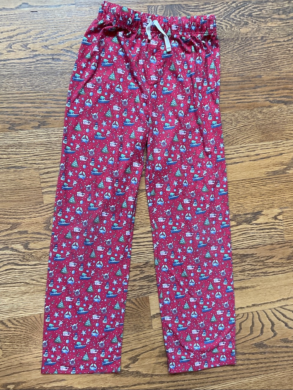 Vineyard Vines Red Holiday Penguin Print Pajama Pants